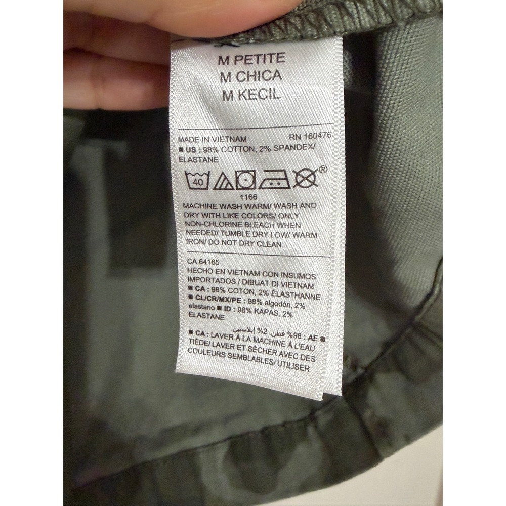 Old Navy Womens Camo Utility Field Jacket Green Medium Petite Gorpcore - Picture 6 of 11